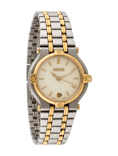 gucci watch combi 9000l womens watch|Gucci 9000l champagne dial.